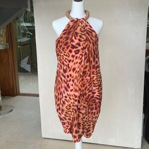 Stella McCartney Strapless Leopard Print Dress